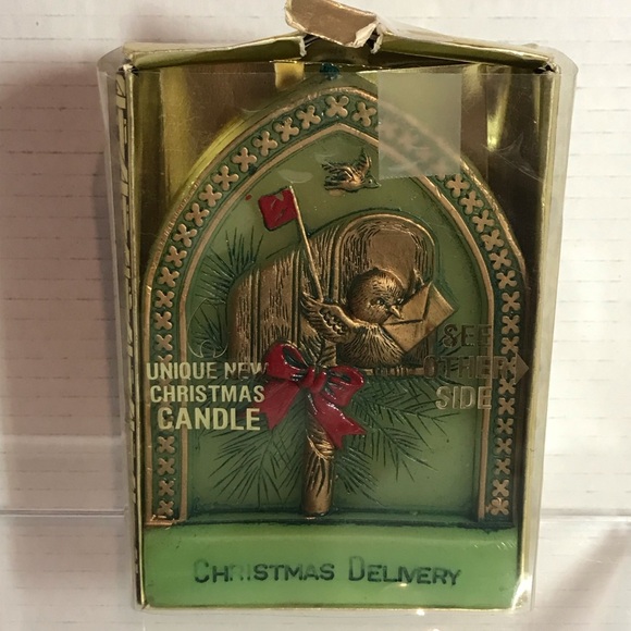 JASCO 1978 Christmas Inspiration Wax Double Sided Candle “Christmas Delivery” - Picture 2 of 6